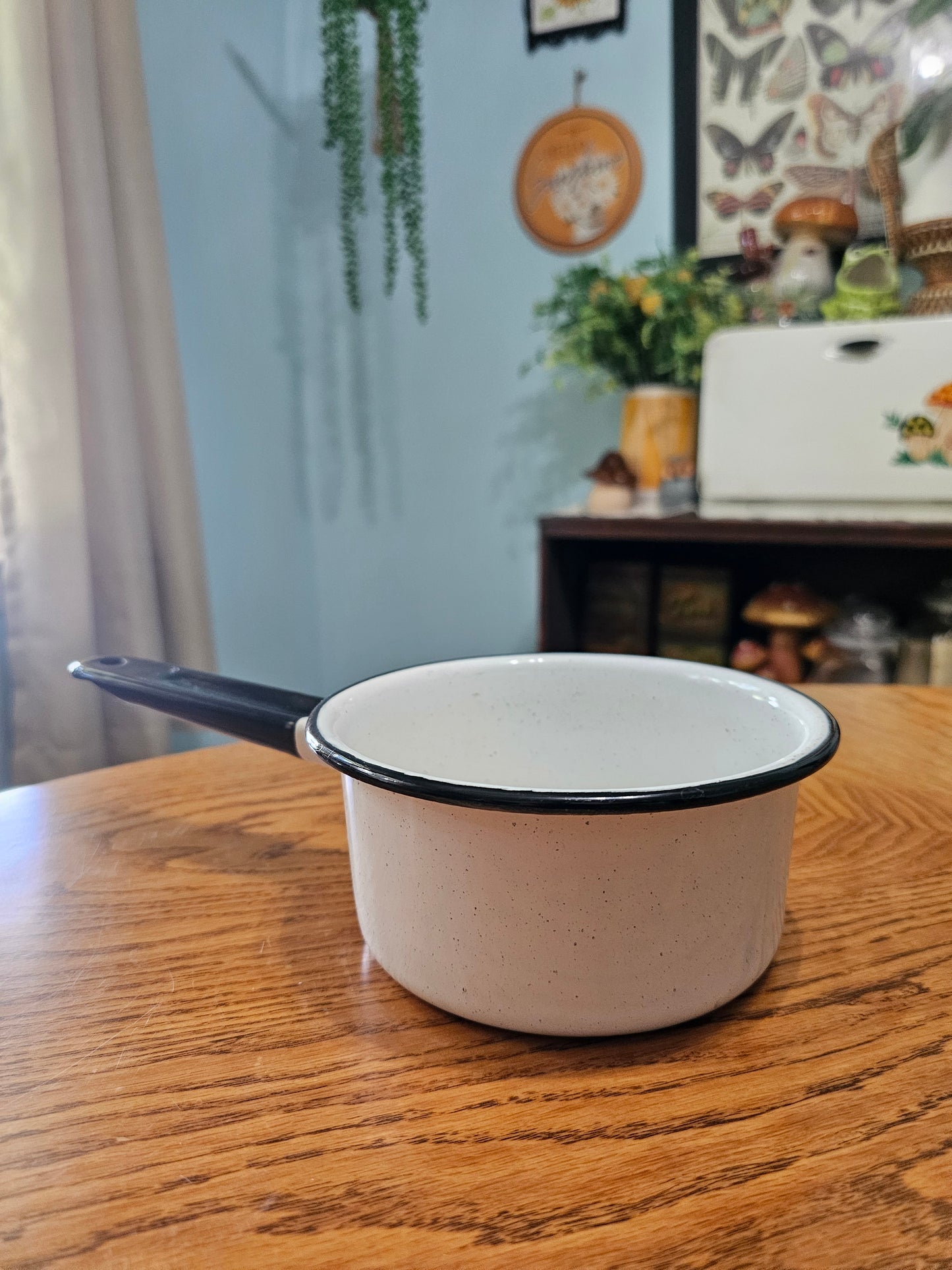 White Enamel Saucepan