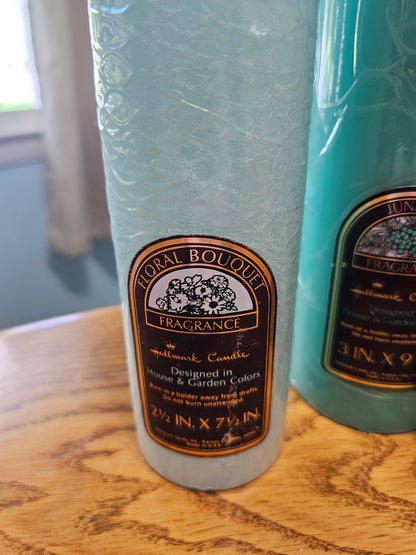Floral Pillar Candle Trio